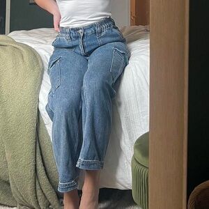 👁️‍🗨️8$sale👁️‍🗨️ PacSun Women's Relaxed Blue Boyfriend Jeans